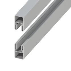 2774 SYSTEM Senkrechtadapter-Set Silber Rahmenleisten-Set in Silber für senkrechten Verbau von SYSTEM WPC Zaunfeldern | TraumGarten